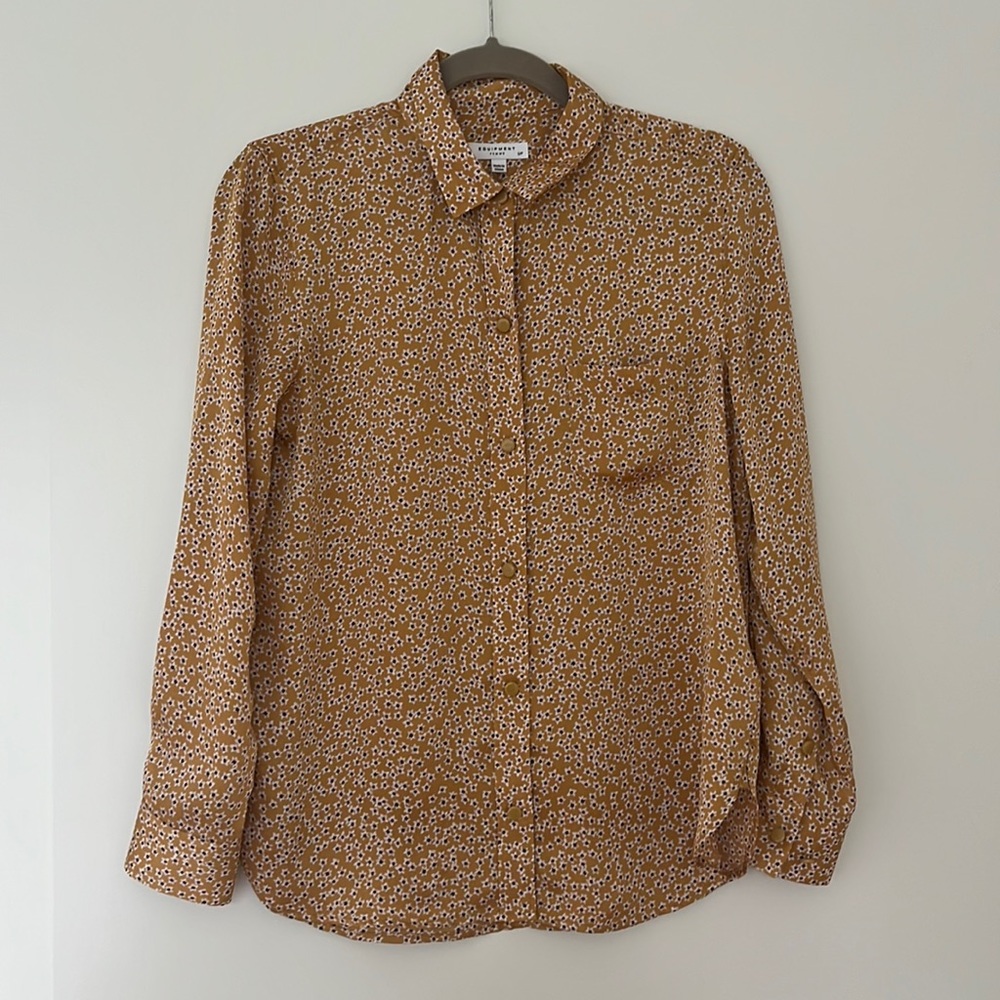 Equipment Silk Satin Button Down